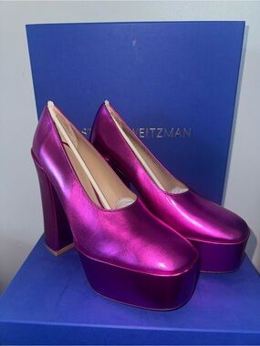 Stuart Weitzman Sky-high 145 Azalea Platform Pump size 8,5